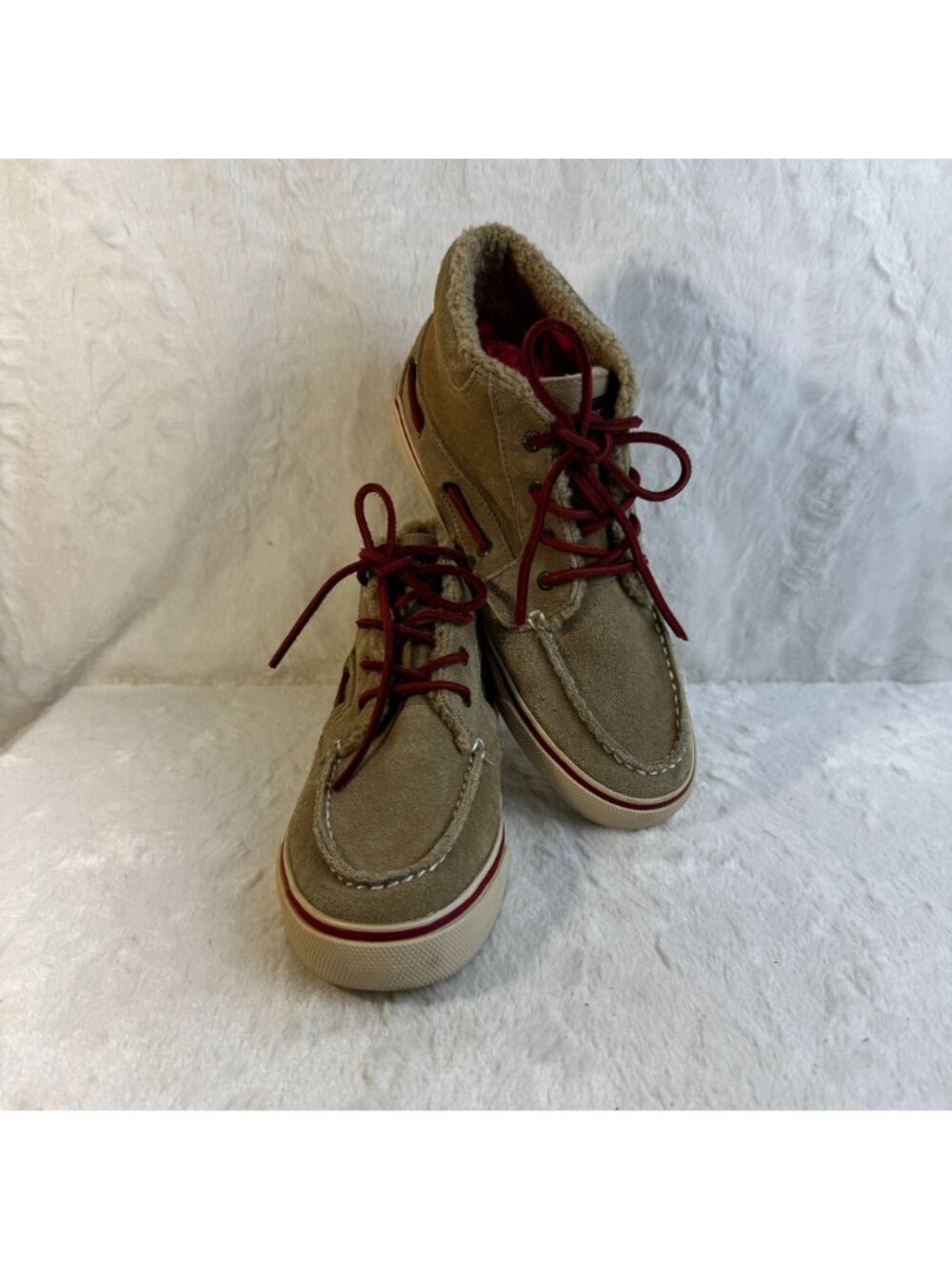 Womens Sperry Top-Sider Betty Fleece Boots Suede Moccasin Chukka Boat Shoe - Picture 2 of 10